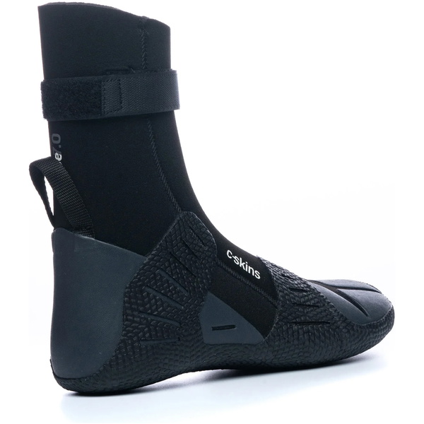 2026 C-Skins Session 7mm Round Toe Wetsuit Boots C-BOSE7RT - Black / Charcoal